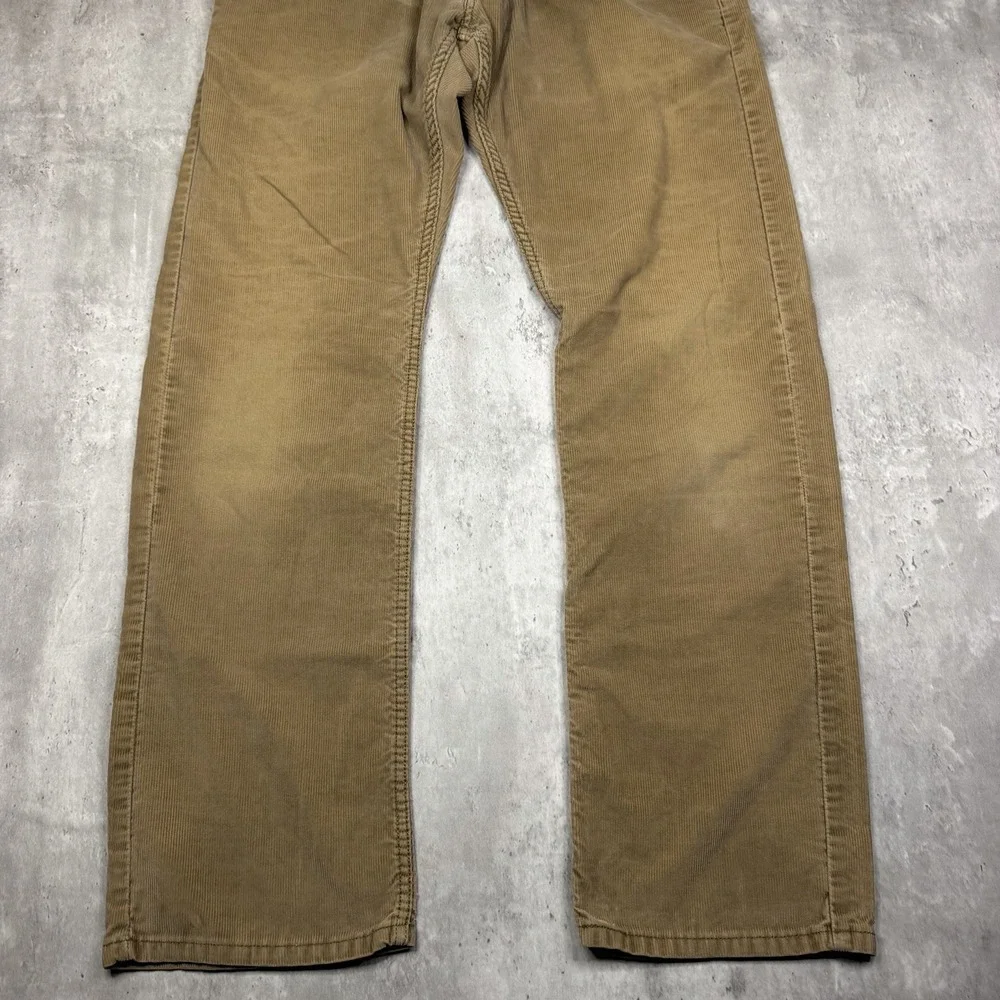 Levis 514 Jeans Mens 31X30 Beige Corduroy Slim Straight Leg Casual Preppy Denim